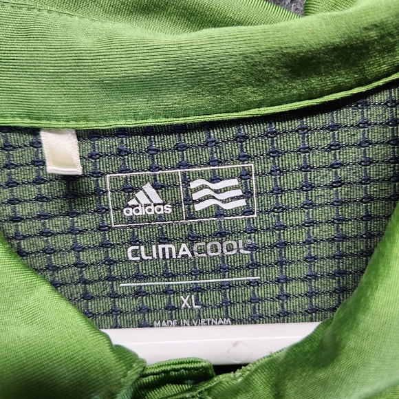 Adidas Climacool Formotion Mens XL Athletic Short Sleeve Green Polo Shirt - Picture 2 of 13